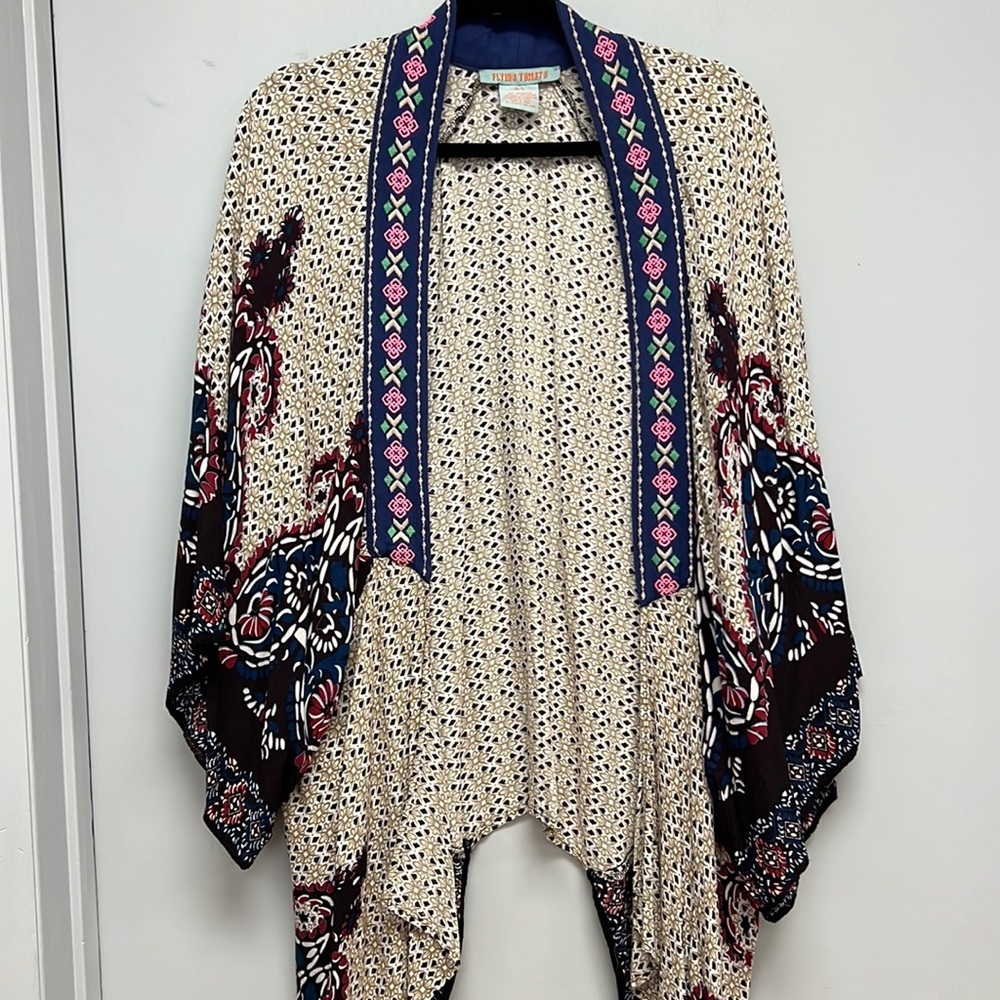 Flying Tomato Open Front Kimono Cardigan M/L